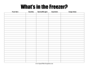 Freezer Inventory