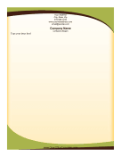 Green Swish Letterhead