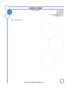 Hexagon Blue Letterhead