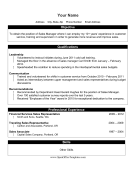 Internal Job Resume