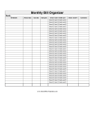 Monthly Bill Tracker