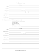 New Client Form OpenOffice Template