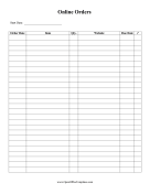 Online Buys Log
