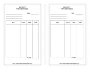 Receipt For Services