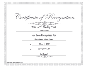 Recognition Award