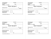 Rent Receipt 4 Per Page