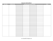 Shopping List By Store