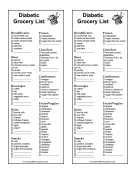 Shopping List for Diabetes