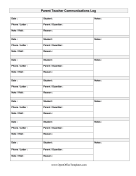 Teacher-Parent Conference Record