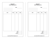 Two Receipts For Products