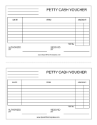 Voucher for Petty Cash