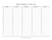 Weekly To Do By Half Hour OpenOffice Template