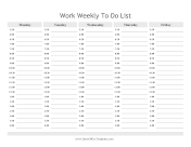 Weekly To Do By Half Hour