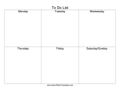 Weekly To Do List